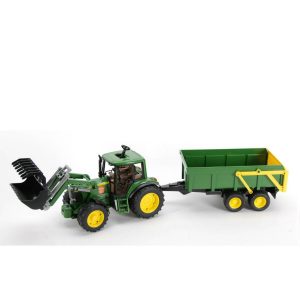 Трактор Bruder John Deere 6920 с погрузчиком и прицепом