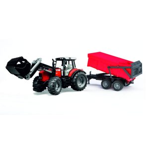 Трактор Bruder Massey Ferguson 7480 с погрузчиком и прицепом