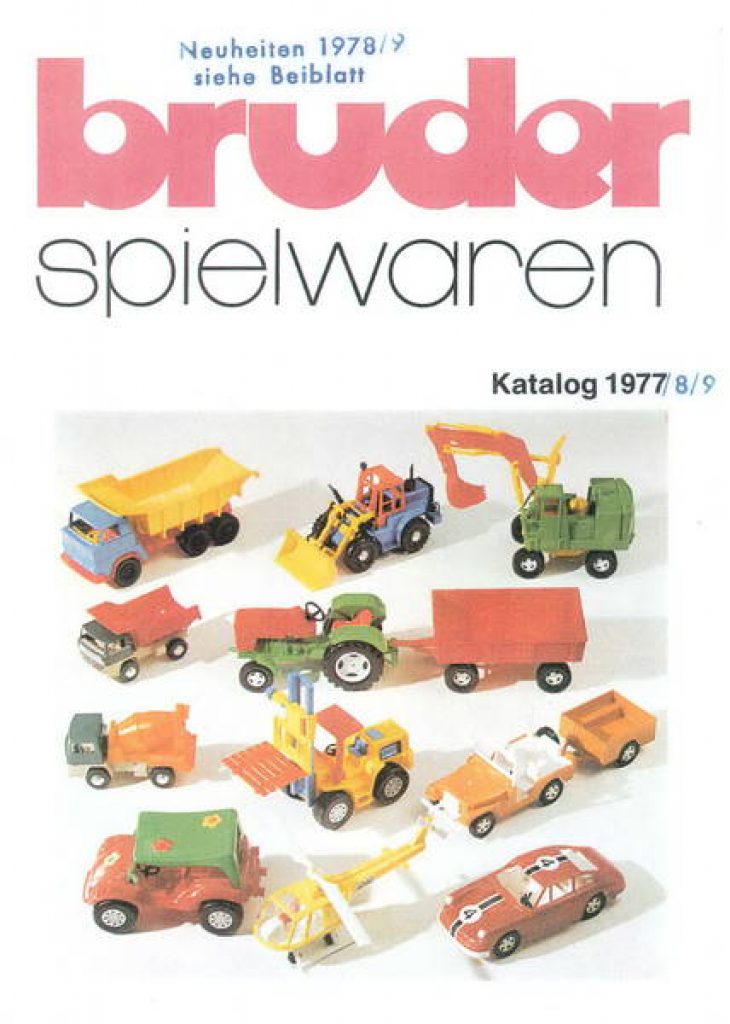 Заглавная страница каталога игрушек Bruder 1977, 1978, и 1979 год.