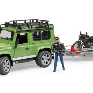 Bruder Внедорожник Land Rover мотоциклом Ducati