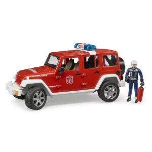 Bruder Внедорожник пожарный с фигуркой Jeep Wrangler Unlimited Rubicon