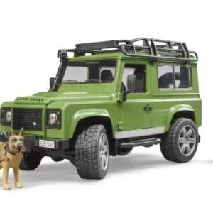 Bruder Внедорожник Land Rover Defender с фигуркой и собакой