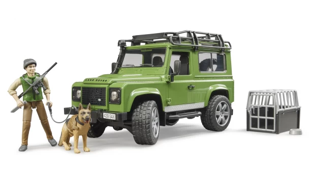 Bruder Внедорожник Land Rover Defender с фигуркой и собакой арт.  4001702025878 купить в интернет-магазине Брудер-Тойс.ру