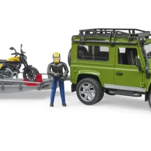 Bruder Внедорожник Land Rover с мотоциклом Ducati и фигуркой