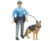 Bruder Фигурка полицейского с собакой